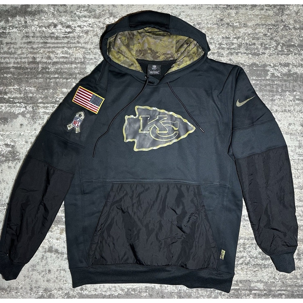 Nike Kansas City Chiefs Salute to Service OnField Hoodie Men's L #15 Mahomes NWT - Picture 2 of 4